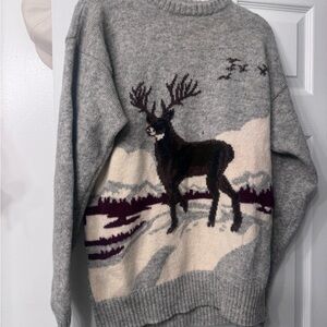 Ralph Lauren Gray Sweater with Deer Design